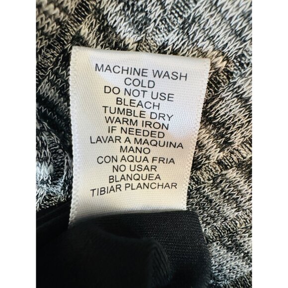 2/$30 MOD M Stretch Knit Pants Black White Gray Tight Bell Bottoms - Picture 7 of 12